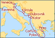 Ver o itiner�rio do Cruzeiro De Atenas a Venecia