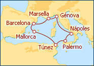Ver o itiner�rio do Cruzeiro MSC Fantasia desde Palma