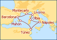 Ver o itiner�rio do Cruzeiro Fascinante Mediterr�neo