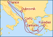 Ver o itiner�rio do Cruzeiro Ilhas Gregas e Turquia 2010