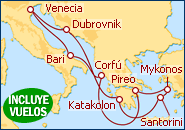 Ver o itiner�rio do Cruzeiro MSC M�sica  desde Bari 2010