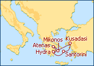 Ver o itiner�rio do Cruzeiro Ilhas Gregas e Turquia II