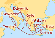 Ver o itiner�rio do Cruzeiro Imperio Romano II