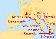 Ver o itiner�rio do Cruzeiro Tapiz Mediterr�neo