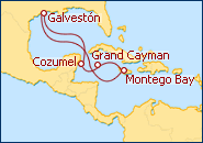 Ver o itiner�rio do Cruzeiro Caribe Oeste