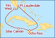 Ver o itiner�rio do Cruzeiro Caribe Oeste III