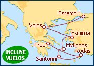 Ver o itiner�rio do Cruzeiro Gr�cia e Turquia