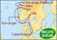 Ver o itiner�rio do Cruzeiro Fiordes Noruegueses