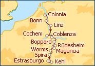Ver o itiner�rio do Cruzeiro Cruzeiro pelo Reno II
