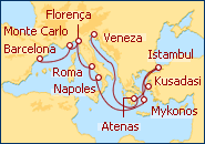 Ver o itiner�rio do Cruzeiro Gran Mediterraneo