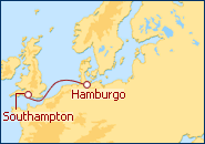 Ver o itiner�rio do Cruzeiro Minicruzeiro de Hamburgo a Southampton