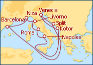 Ver o itiner�rio do Cruzeiro Mediterr�neo de Barcelona I