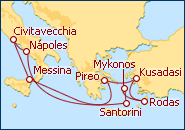 Ver o itiner�rio do Cruzeiro Mediterr�neo Oriental