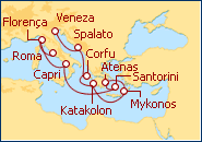 Ver o itiner�rio do Cruzeiro Mediterr�neo e Ilhas Gregas - De Roma � Veneza 2012