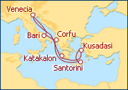 Ver o itiner�rio do Cruzeiro Ilhas Gregas e Turquia