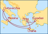 Ver o itiner�rio do Cruzeiro Gr�cia e Turquia