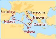 Ver o itiner�rio do Cruzeiro Mediterr�nica de It�lia I