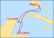 Ver o itiner�rio do Cruzeiro Cara�bas Ocidentais II