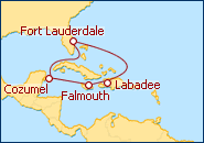 Ver o itiner�rio do Cruzeiro Florida, Haiti, Jamaica e M�xico