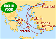 Ver o itiner�rio do Cruzeiro Ilhas Gregas e Turquia 