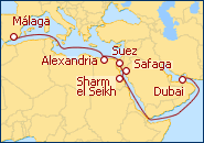 Ver o itiner�rio do Cruzeiro Serenade Of The Seas 
