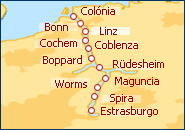 Ver o itiner�rio do Cruzeiro Cruzeiro pelo Reno Rom�ntico A