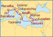 Ver o itiner�rio do Cruzeiro Grande Mediterr�neo 