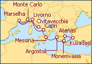 Ver o itiner�rio do Cruzeiro Ilhas Gregas e Turquia