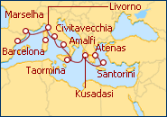 Ver o itiner�rio do Cruzeiro Maravilhas do Mediterr�neo