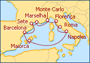 Ver o itiner�rio do Cruzeiro Mediterr�neo Cl�ssico