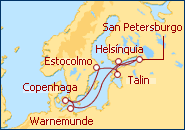 Ver o itiner�rio do Cruzeiro De Estocolmo a Copenhaga