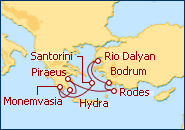 Ver o itiner�rio do Cruzeiro Ruta Sur: Islas Griegas y Turqu�a II