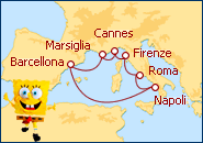 Ver o itiner�rio do Cruzeiro Mediterr�neo Ocidental