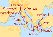 Ver o itiner�rio do Cruzeiro Grande Mediterr�neo I