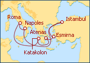 Ver o itiner�rio do Cruzeiro Mediterr�neo Oriental