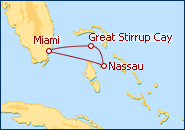 Ver o itiner�rio do Cruzeiro Bahamas
