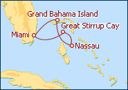 Ver o itiner�rio do Cruzeiro Bahamas 