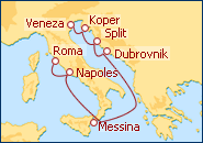 Ver o itiner�rio do Cruzeiro Adriatico e Italia  