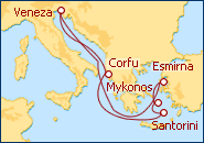 Ver o itiner�rio do Cruzeiro Ilhas Gregas e Turquia II