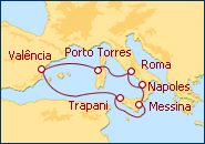 Ver o itiner�rio do Cruzeiro Mediterr�neo C�lido IV