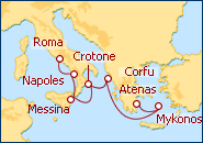 Ver o itiner�rio do Cruzeiro Maravilhas do Mediterr�neo
