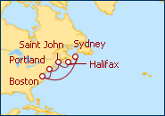 Ver o itiner�rio do Cruzeiro Boston, Massachusetts  