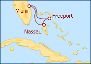 Ver o itiner�rio do Cruzeiro Miami, Florida
