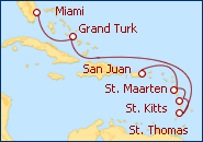 Ver o itiner�rio do Cruzeiro Miami, Florida 