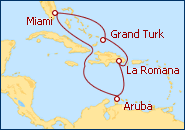 Ver o itiner�rio do Cruzeiro Miami, Florida  