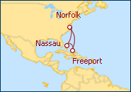 Ver o itiner�rio do Cruzeiro Norfolk, Virgina  
