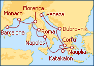 Ver o itiner�rio do Cruzeiro Tapiz Mediterr�neo II