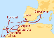 Ver o itiner�rio do Cruzeiro Islas Canarias