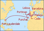 Ver o itiner�rio do Cruzeiro Espa�a y Portugal