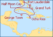 Ver o itiner�rio do Cruzeiro Caribe del Sur III